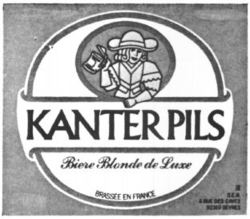 Nhãn hiệu KANTERPILS Biere Blonde de Luxe KANTERPILS Biere Blonde de Luxe của BRASSERIES KRONENBOURG, số đơn 463657