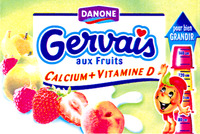 Nhãn hiệu DANONE Gervais aux Fruits CALCIUM + VITAMINE D VITAMINE D DANONE Gervais aux Fruits CALCIUM + VITAMINE D VITAMINE D của COMPAGNIE GERVAIS DANONE, số đơn 740510
